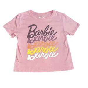 Barbie Logo Girl's T-shirt Salmon Color Size 14 NWOT